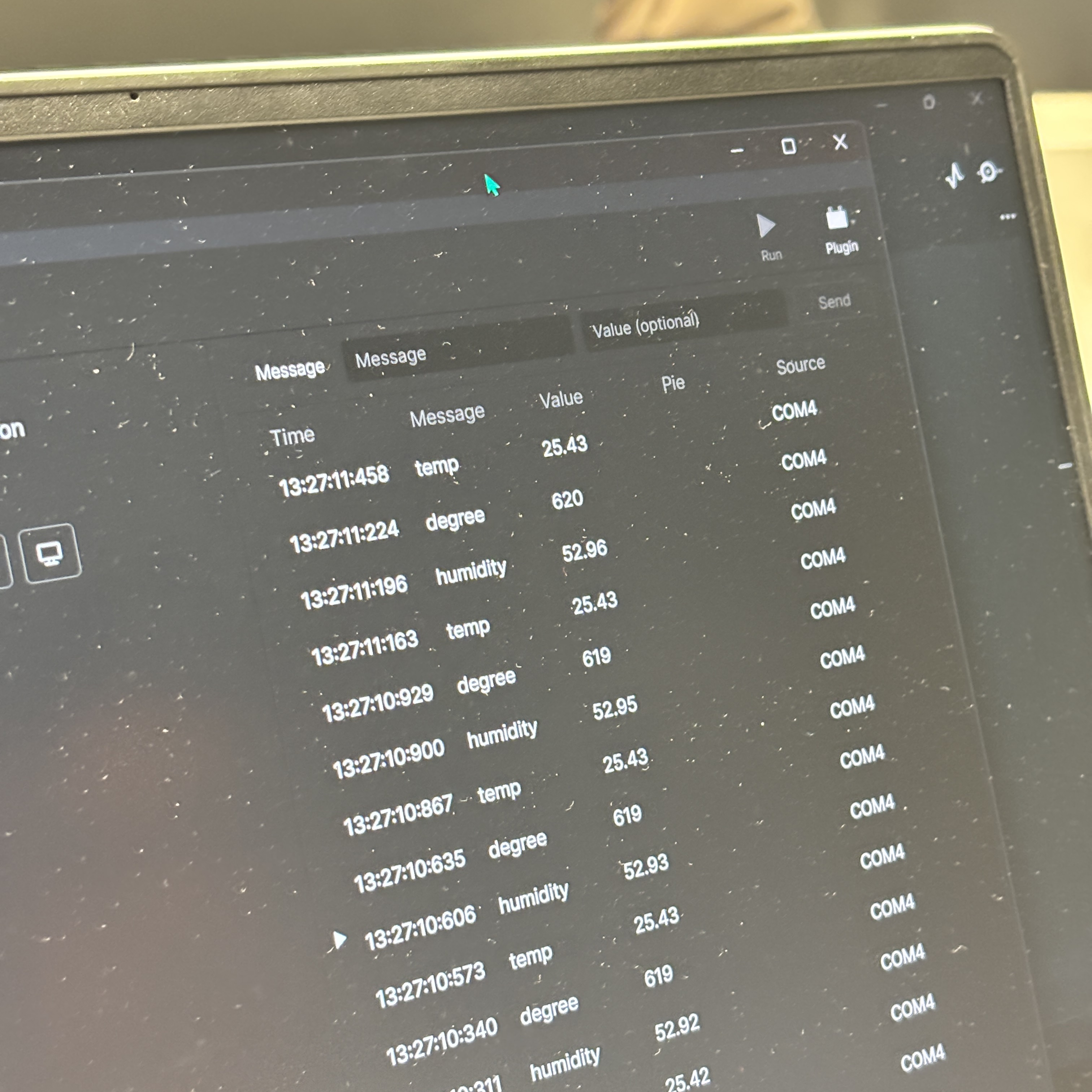 Seeing the sensor's input inside protopie