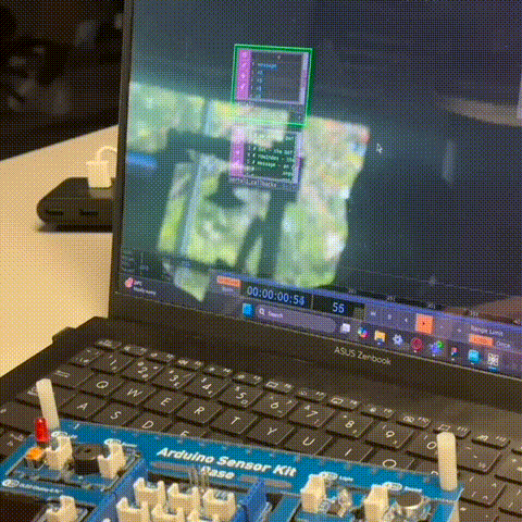 Following the deconstruction of the nodes step by step. Here we were trying to get the input from the potentiometer using several nodes.